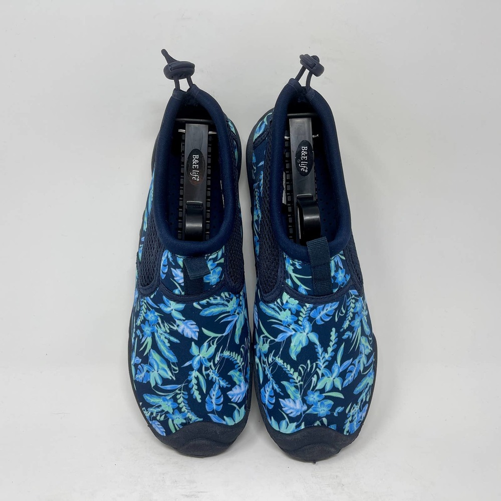 Lands End Water Shoes Women's Sz 7 Navy Floral 2400:J.7.1 - Picture 10 of 12